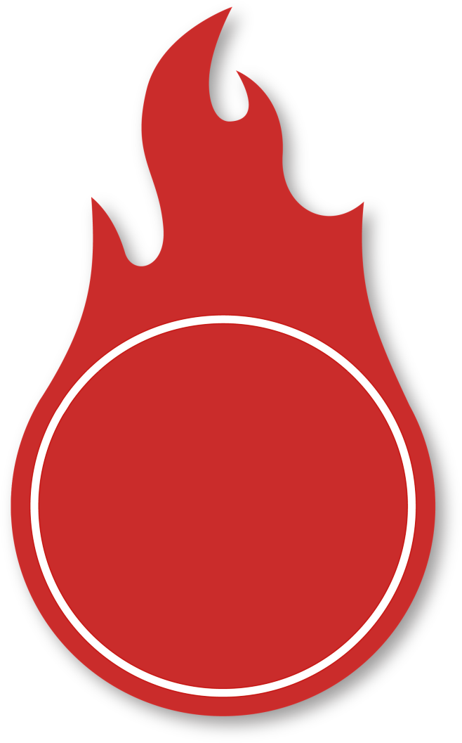 红色燃烧火焰标签 免扣素材 透明PNG