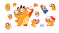 Dino Nicola Character for Kids Mobile App : How to create a cute character that will motivate kids to read? Dino Nicola! Smart, cute, ironic and orange. Created by Vola Kuzmich for Readtoplay App. 