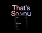 This may contain: an advertisement with the text'that's so you'in pink and blue