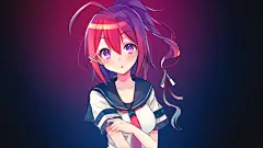 动漫校服女生4K壁纸