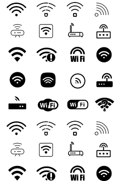 Wifi 信号（icon）-花瓣网|陪你做生活的设计师 | 离,技术,定点,图形界面,白色,互联网