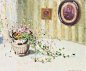 油画_艺术家Olle Hjortzberg 花卉作品欣赏_2