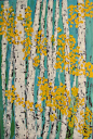 Commission This Painting Aspen/Birch Trees Acrylic Painting Original Art on Canvas by vickisart - Vicki Conlon  "AGift " Each  New Day": 