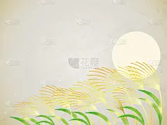 月亮夜景，月亮观看背景插图。