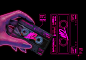 brand identity logo type Cyberpunk futuristic Retro retrowave aesthetic vaporwave