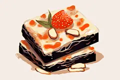 阿胶糕养身补血滋阴美食插画