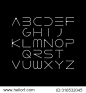Thin font. Futuristic font. Cosmic Font. Vector alphabet set. Elegant light font. Minimal. Latin alphabet letters. Hipster font, typeface, typography, typewriter.