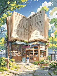 【插画✦治愈】童话镇逛不够的小店 - 小红书