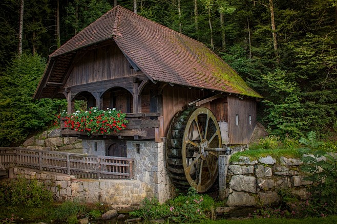 Mill, Waterwheel, Ol...