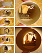 Paper cuts - Rolls : Paper cut collages inside of toilet paper rolls