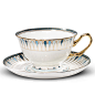 金色咖啡杯套装欧式小奢华高档下午茶茶具英式简约小精致咖啡杯碟-淘宝网