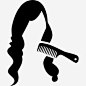 梳长黑女发图标高清素材 头发 女性 工具 工具和器具 梳子 美发 长头发 黑头发 UI图标 设计图片 免费下载 页面网页 平面电商 创意素材