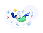 Illustrations : There are 5 awesome scenes illustrations with startup life theme. Every illustration is 100% vector. You can easily scale it to the size you need and use it for prints, in apps, on t-shifts etc. Illustrations are very easy in use. You can