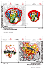 新春插画，动效，新春国潮插画，春条、新春贴纸，创意新春插画