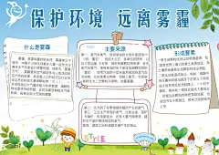 远离雾霾保护大自然小报PSD