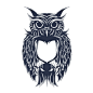 owl inking illustration artwork vector