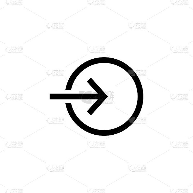 内图标，入口矢量图标-矢量插图。