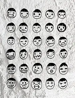 【手绘手帐漫画素材】 颜文字表情2 简单易学~#手帐素材插画手绘##简笔画# ​ ​​​​