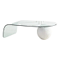 Glass and Plaster Ball Coffee Table