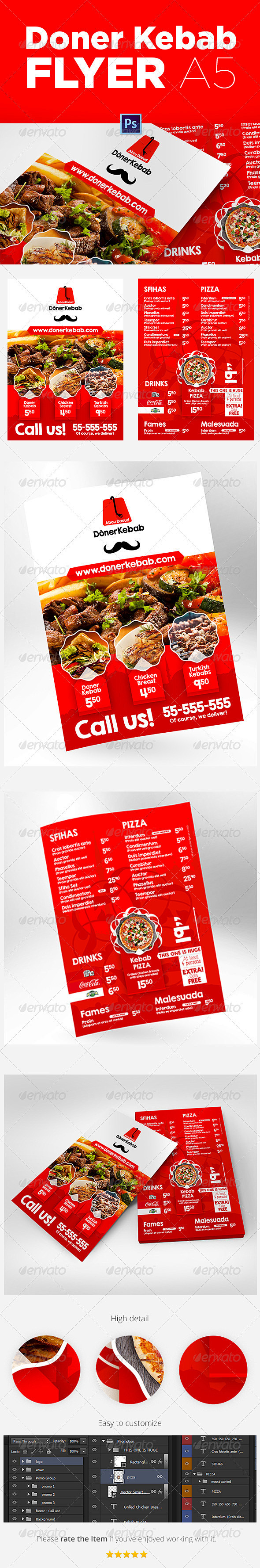 Doner Kebab A5 Flyer...