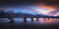 Закат на озере Wakatipu.