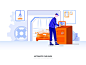 汽车维修修理场景插画素材模板Cancer – Car Service Vector Scenes插图(3)