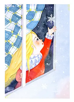 下雪了~ 插画中国