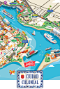 Isometric Map 2014 // El Mapita Colonial Zone : This is the continuation of the project "El Mapita" for Dominican Republic. Currently its expanding to other areas of the Island.