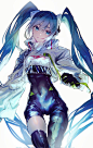 超有感觉的赛车初音！来自推特画师からながれ

レーシングミク2022ちゃんらくがき ​​​​
