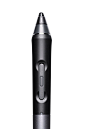 Wacom, stylus, pen, plastic, rubber, black, button