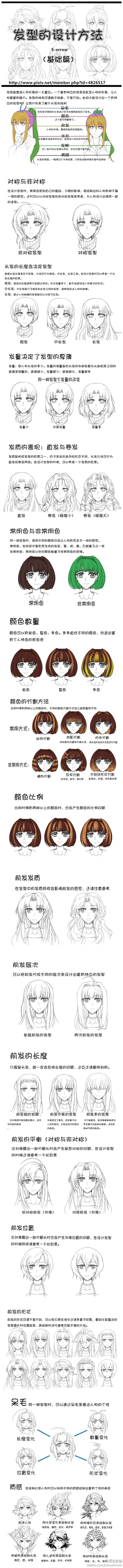 结构、头发、发型、发色