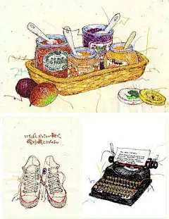 Miyuki Sakai 缝纫机的绘画 - 插画 - 慢生活资讯 - 慢时间