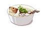 鲫鱼汤 蒸蛋-翼嫣_美食_涂鸦王国插画