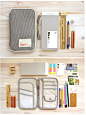 Canvas Travel Pouch : The *Canvas Travel Pouch* is a must have item while you are traveling. Securely store all your vital documentation like your A4 sized online boarding pass, receipts, passwords and more. For the remaining space, you can store your dai