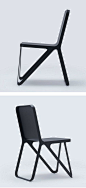 Powder coated steel #chair LOOP CHAIR by NEO/CRAFT #black @NEOCRAFT_Berlin: 