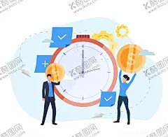 钟表 【酷图网】手表,钟表,时间,效率,插图,手绘,插画,Ai矢量,图片素材