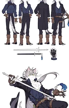 画集｜韩国画师Sonnet 男性角色CG插画线稿草稿临摹美术参考素材-淘宝网