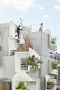 东京树巢居（Tree-Ness House）集合住宅 - 灵感日报 :   日本建筑师Akihisa Hirata近日在东京Otsuka区完成了一座集合住宅项目——树巢居（Tree-Ness House）。建筑师希望探索一种都市中建筑与自然间的亲密关系。由于用地的进深很长，宽度很窄，所以设计师采用了一种竖向有机分层系统，使得空间在三…