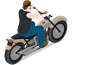 Motorcycle 02 Man Back