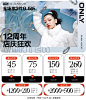 ONLY2021秋季新款OL风高腰宽松格子裤脚翻折休闲裤女|121314030-tmall.com天猫