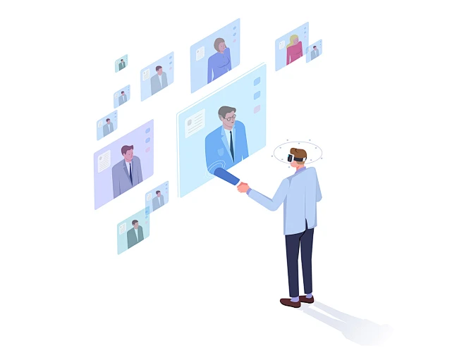 2.5矢量UI/UX插图插画设计 扁平化小人物科技风 ti013a18403_UI素材_插图_模库(51Mockup)