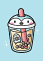 There's a cute little penguin floating around inside this bubble tea! A kawaii design for boba tea drink lovers and penguin fans. A unique and expressive gift idea!