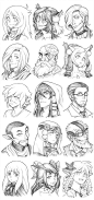 151227 - Headshot Commissions Sketch Dump 14 by Runshin