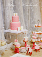 洛可可婚礼甜品桌，最甜美的粉红色记忆