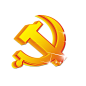 免扣金属光泽党建党徽【三元素 为设计而生 3png