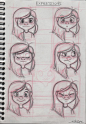 Expressions girl - WIP for personal project - Miriam Balsano - http://2dmiriam.tumblr.com: 