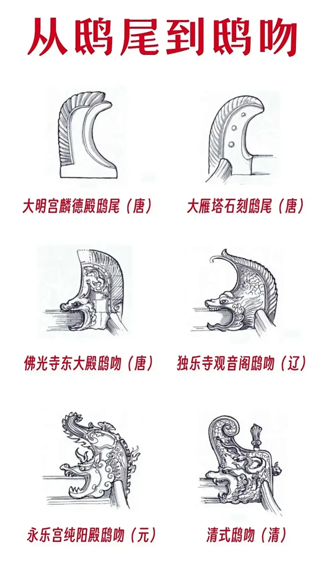 从鸱尾到鸱吻图片_A场景--建筑图片素材-花瓣网