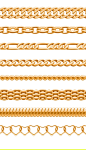 金属铁链链条锁设计矢量图