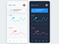 Mobile dashboard inspiration illustration minimal mobile dark typograp