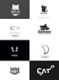 logo设计｜动物猫猫可爱美业店网红店奶茶店